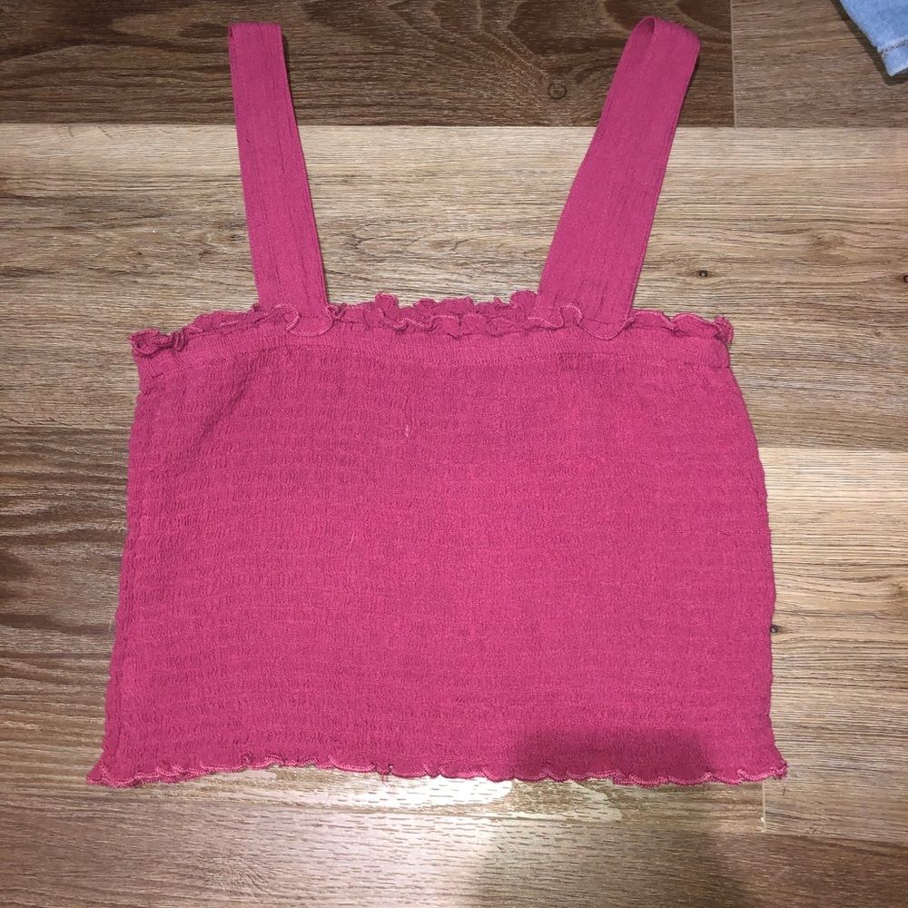 mudd cropped ribbed tank